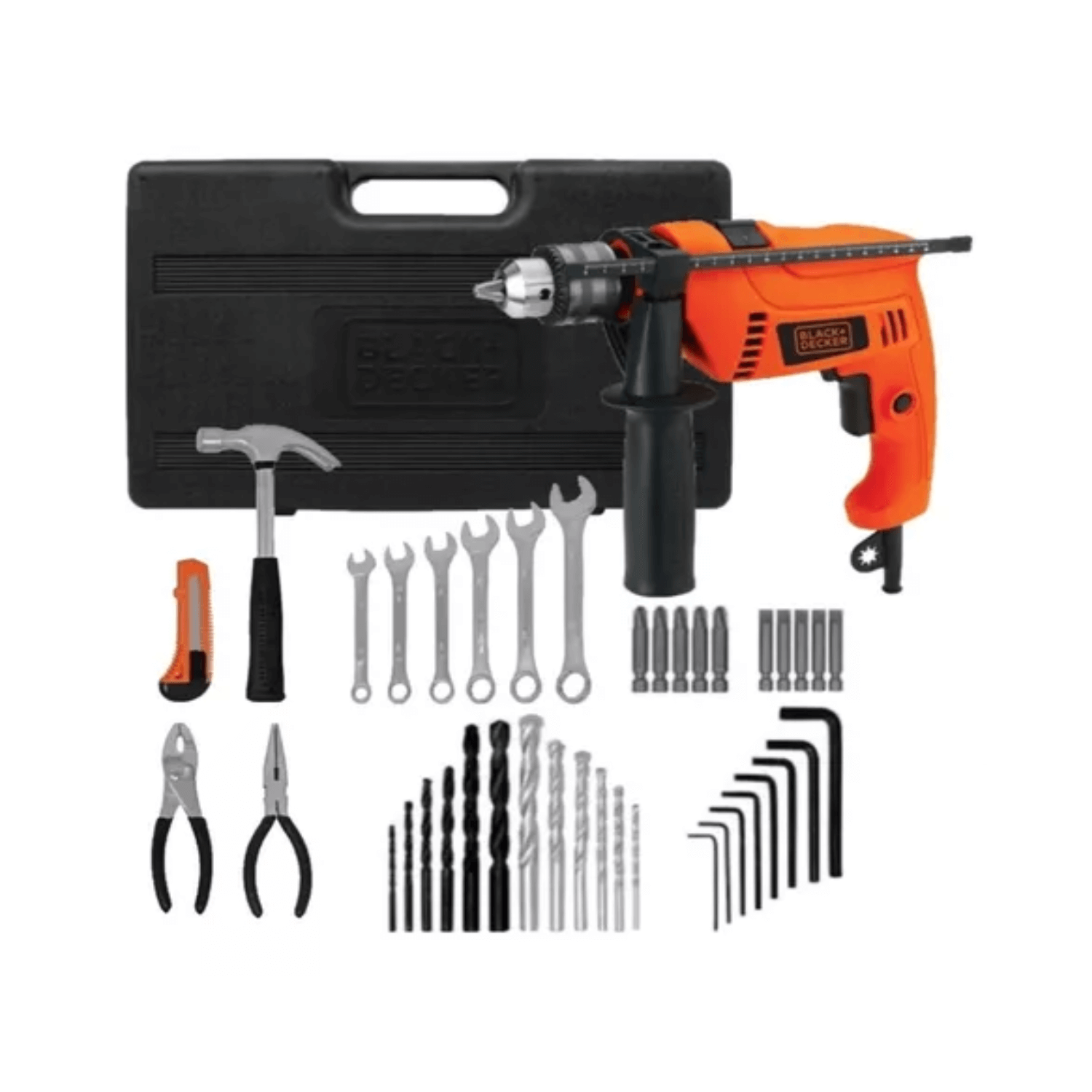Taladro 550W + 40 herramientas manuales Black+Decker HD565K