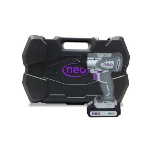 Llave de impacto a batería 1/2″ con adaptador 1/4″ 20V Brushless Neo ALI1012K2