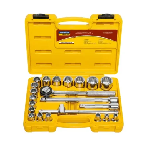 Juego llave tubo estriado 1/2″ 22 piezas 8-32mm Tramontina Master 43600/022