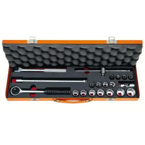 Juego llave tubo hexagonal y estriado 3/8″ 20 piezas 6-22mm Tramontina PRO 44816/421