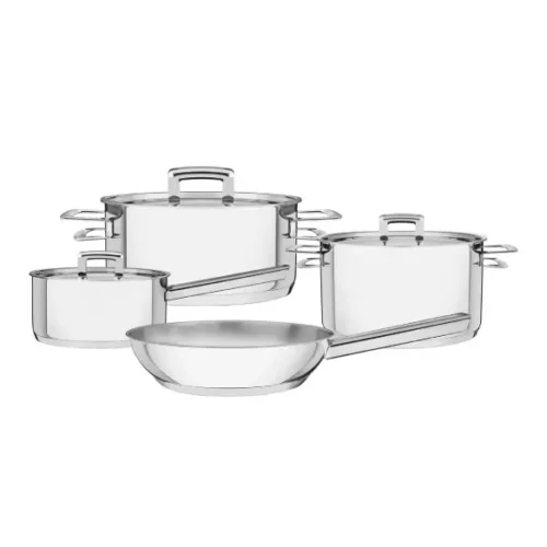 Juego ollas 4 piezas acero inoxidable Tramontina Brava 65400/310