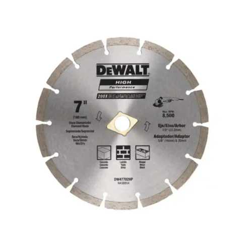 Disco diamantado segmentado 7″ (180mm) DeWALT DW47702HP