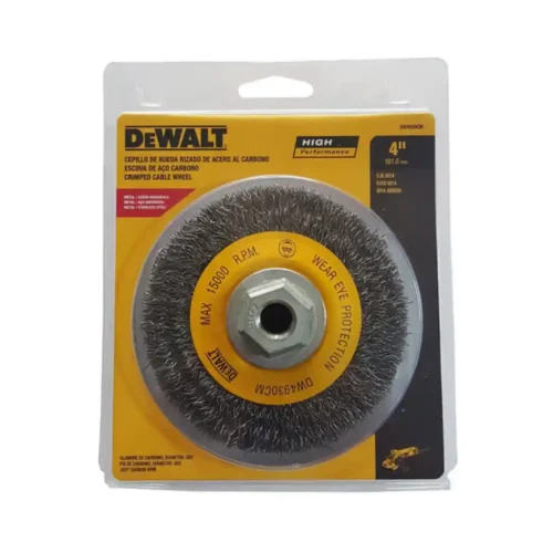 Cepillo de acero cónico 4″ ondulado para amoladora DeWALT DW4930CM