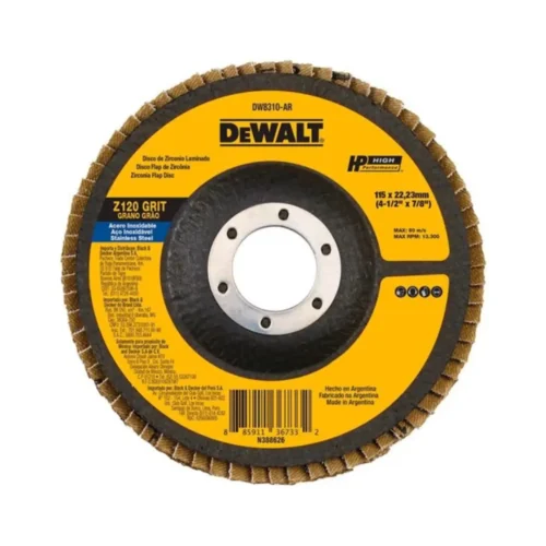 Disco flap 4-1/2″ – 115mm G120 DeWALT DW8310