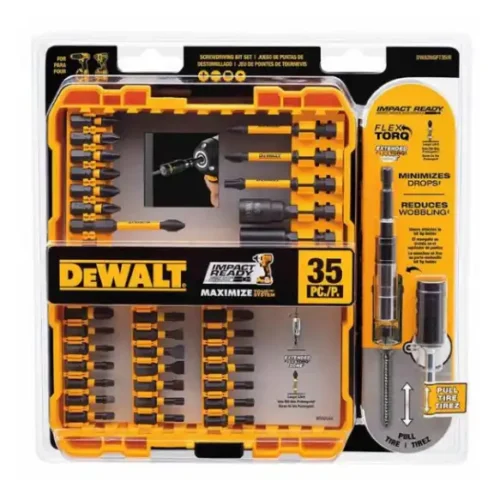 Juego de puntas para atornillador de impacto FlexTorq 35 piezas DeWALT DWA2NGFT35IR