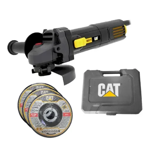 Amoladora angular 750W 115mm + Discos + Maletín CAT DX371K