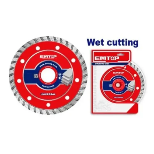 Disco diamantado corte húmedo 4-1/2″ – 115mm EMTOP EDDCH31152