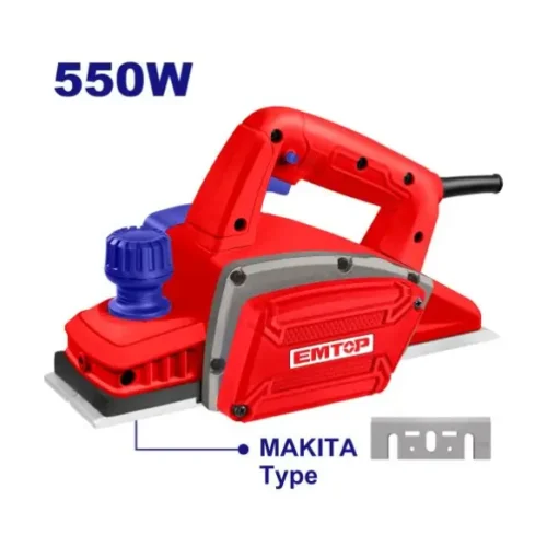 Cepilladora eléctrica 550W 82mm EMTOP EECR0551