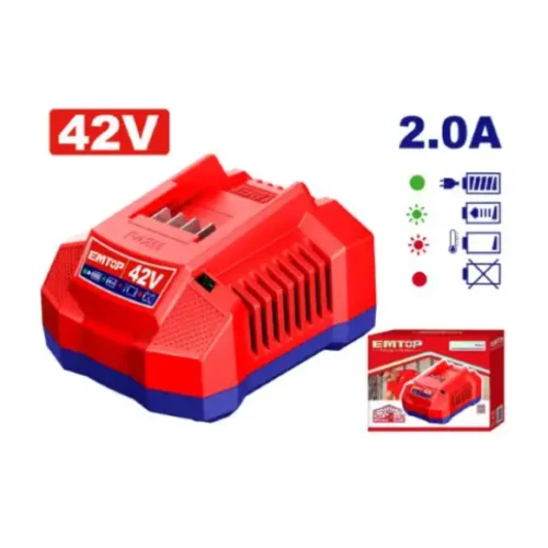 Cargador de baterías 42V 2.0Ah EMTOP EFCR42021