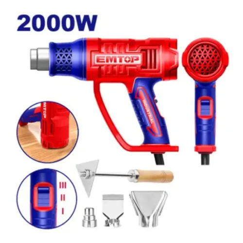 Pistola de calor 550°C 2000W 3 niveles EMTOP EHGN20078