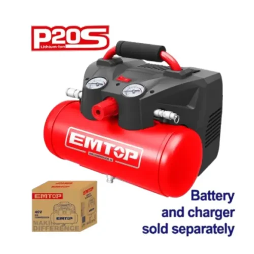 Compresor de aire inalámbrico 6 litros 20+20V 120PSI (sin batería) EMTOP ELAR2001