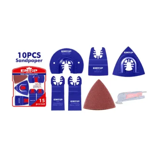 Juego 15 piezas multiherramienta oscilatoria EMTOP EMTB1501