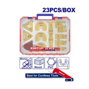 Juego multiherramienta oscilante 23 piezas EMTOP EMTB2301