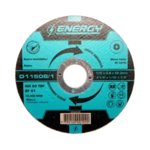 Disco corte acero inoxidable 4-1/2″ – 115mmx0,8mm Energy D11508/1