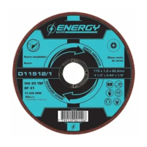 Disco corte acero inoxidable 4-1/2″ – 115mmx1.2mm Energy D11512/1