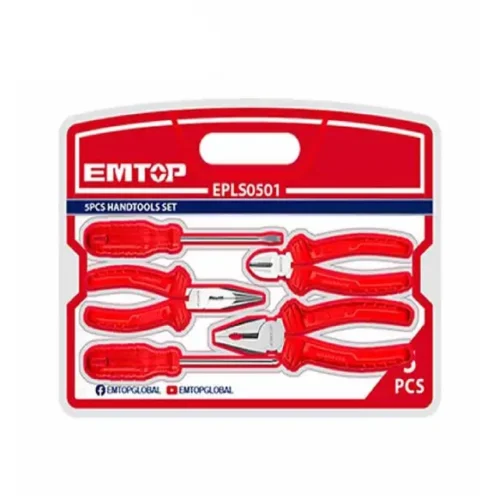 Juego de pinzas y destornilladores 5pzas EMTOP EPLS0501