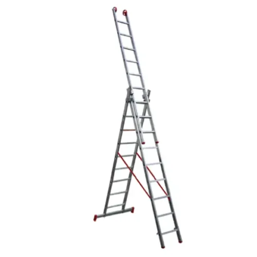 Escalera triple extensible aluminio 6,13 metros 9×3 – 27 peldaños Botafogo ESC0709