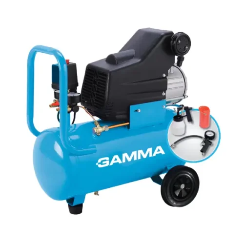 Compresor 25 Litros 1.5HP + Kit de Accesorios Gamma G2801