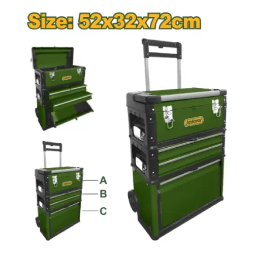 Torre de 3 cajas apilables desmontables de herramientas JADEVER JDTB6A72