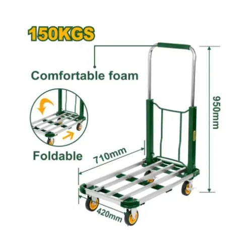 Carretilla plataforma plegable 150Kg (71x42x95cm) JADEVER JDWB9A15