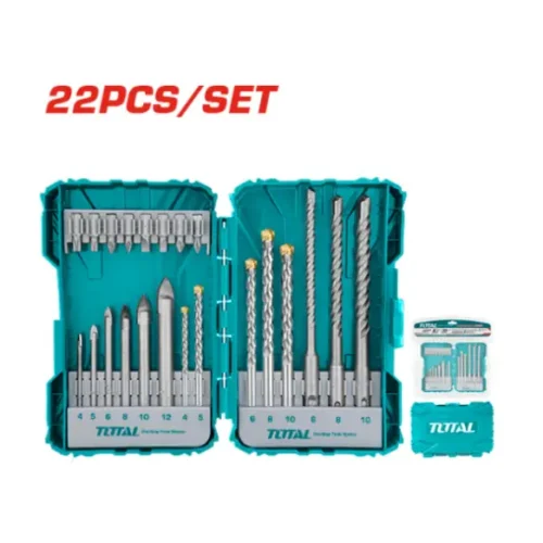 Juego 22 piezas de puntas y mechas para vidrio y concreto TOTAL TACSDL12201