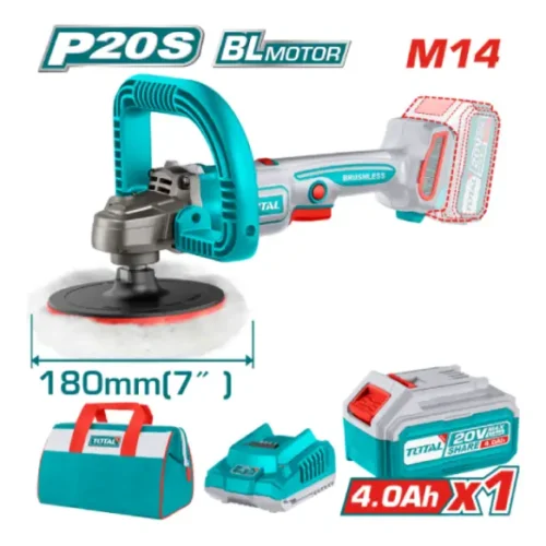 Pulidora inalámbrica 20V 180mm Brushless (x1 batería 4Ah) TOTAL TAPLI20181