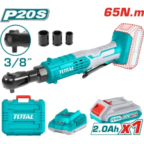 Llave crique carraca 20V 3/8″ 65Nm (x1 batería) TOTAL TDRLU2060152