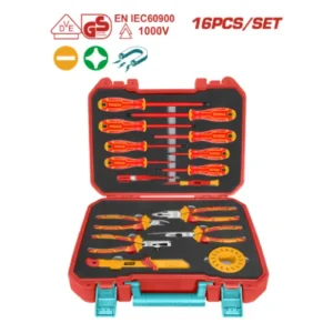 Juego 16 piezas de herramientas manuales aisladas 1000V TOTAL THKITH1601