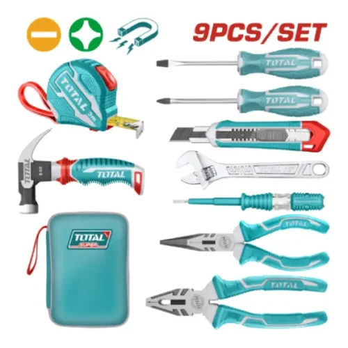 Juego de herramientas manuales 9 piezas TOTAL THKTHP90097