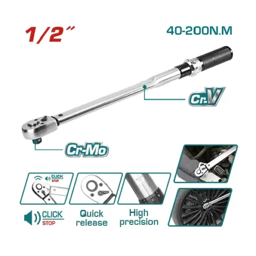 Torquímetro 1/2″ 200Nm TOTAL THPTW200N2