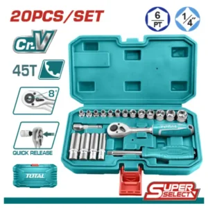 Juego de llave tubos 1/4" 20 piezas TOTAL THT141201