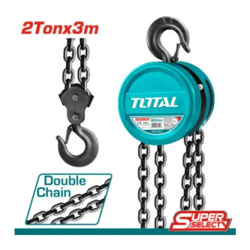 Aparejo 2 toneladas 3 metros cadena doble TOTAL THT1621