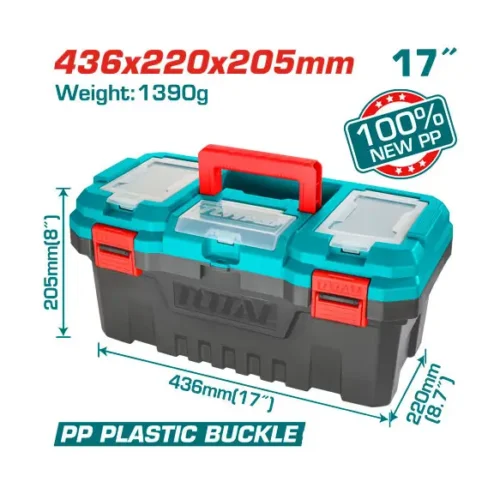 Caja de herramientas 17″ – 43x22x20cm TOTAL TPBX0171