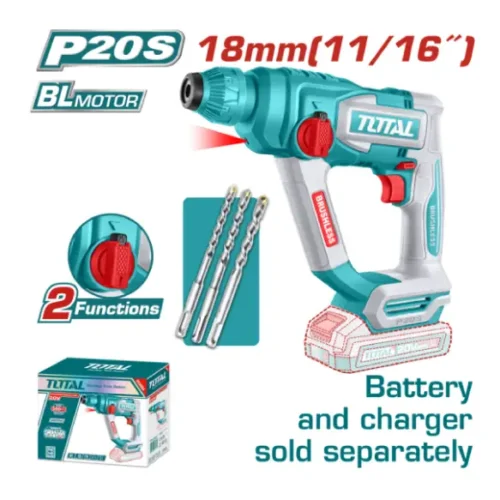Rotomartillo inalámbrico Brushless 20V 18mm (sin batería) TOTAL TRHLI20188