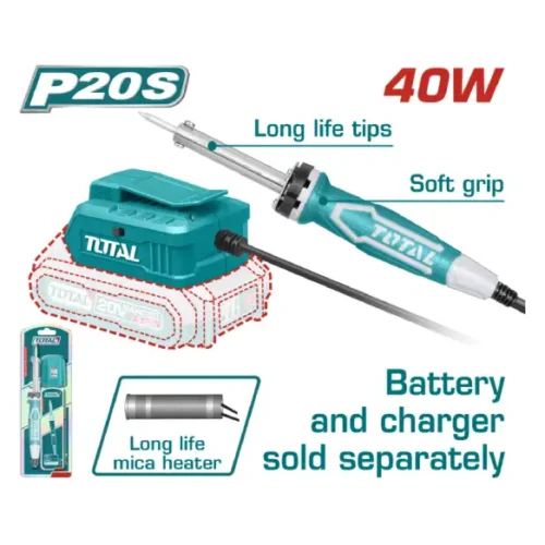 Cautín soldador inalámbrico 20V 40W (sin batería) TOTAL TSILI2001