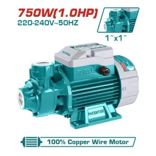 Bomba periférica 1×1″ 750W 1HP 50l/m TOTAL TWP17506